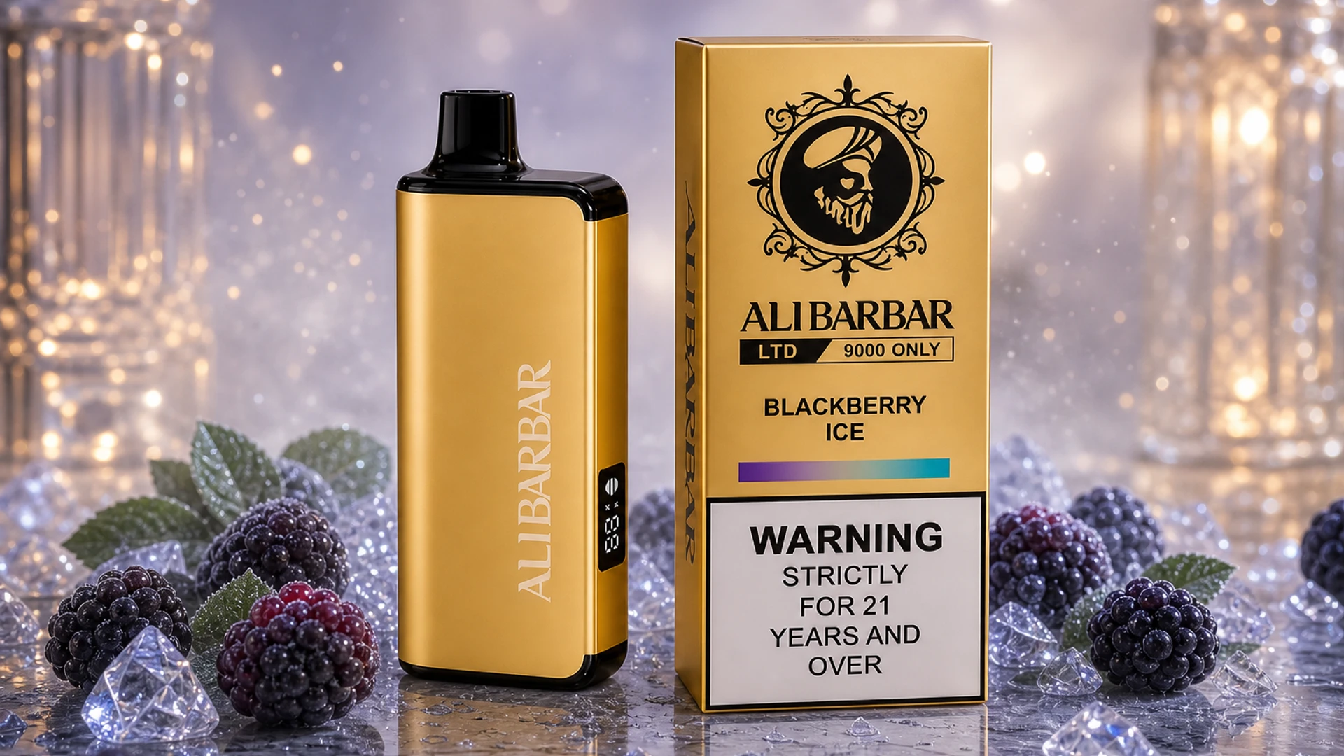LTD 9000 Blackberry Ice atmospheric flavour artwork