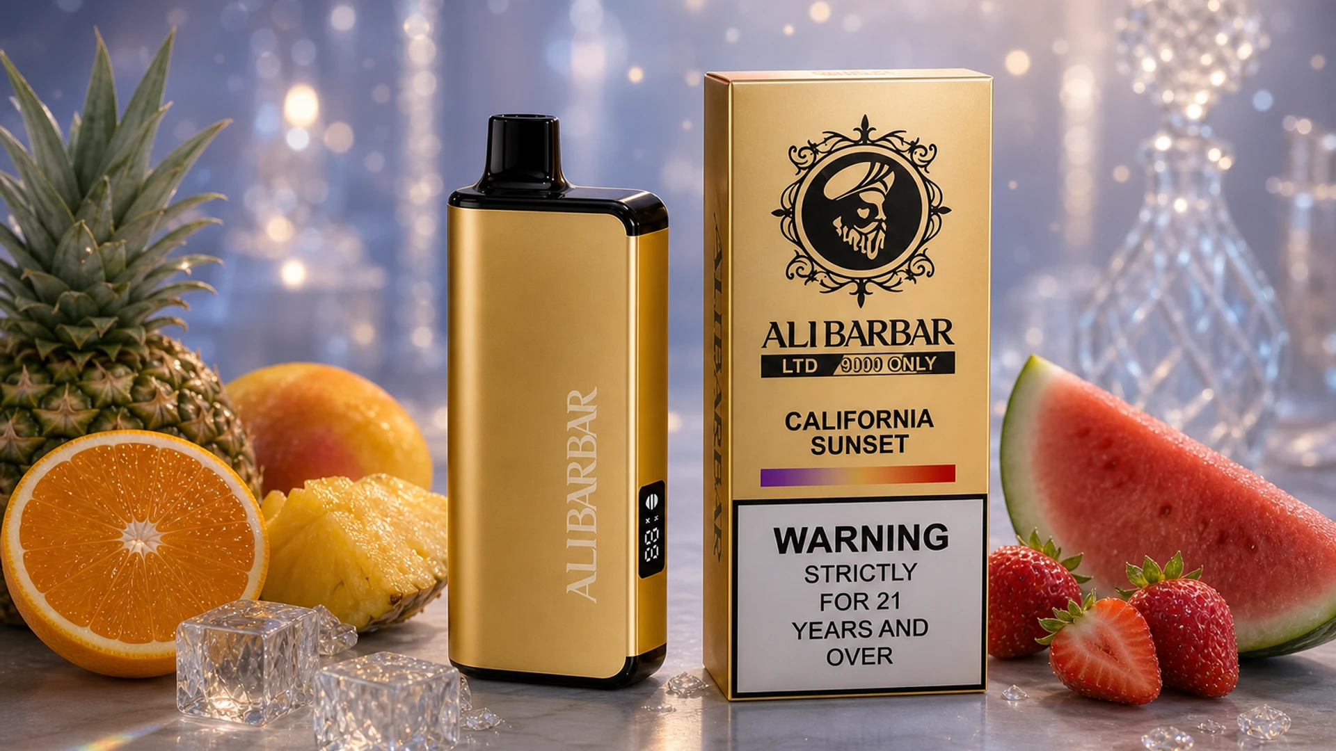 LTD 9000 California Sunset atmospheric flavour artwork