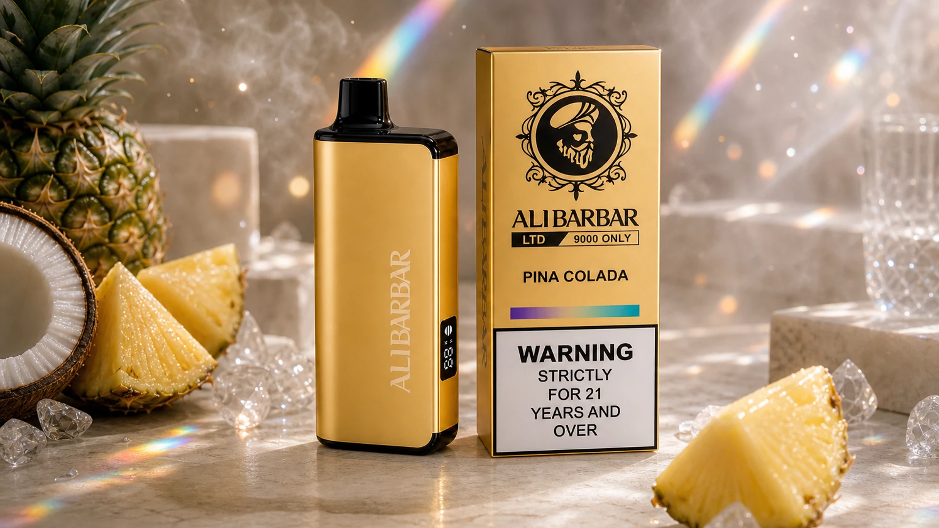 LTD 9000 Pina Colada atmospheric flavour artwork