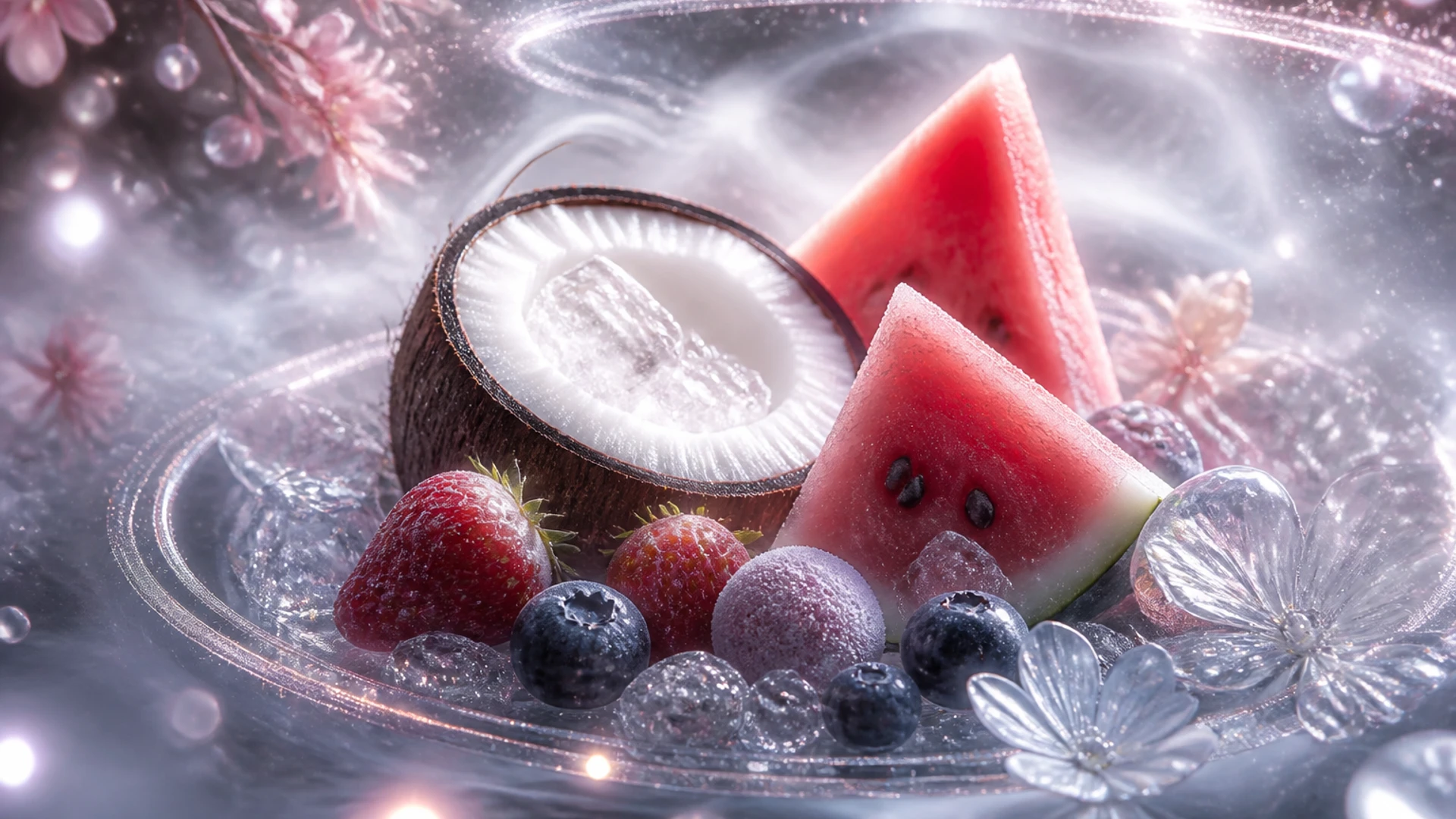 ALIBARBAR TEQ 12000 Strawberry Coconut Watermelon flavour concept artwork