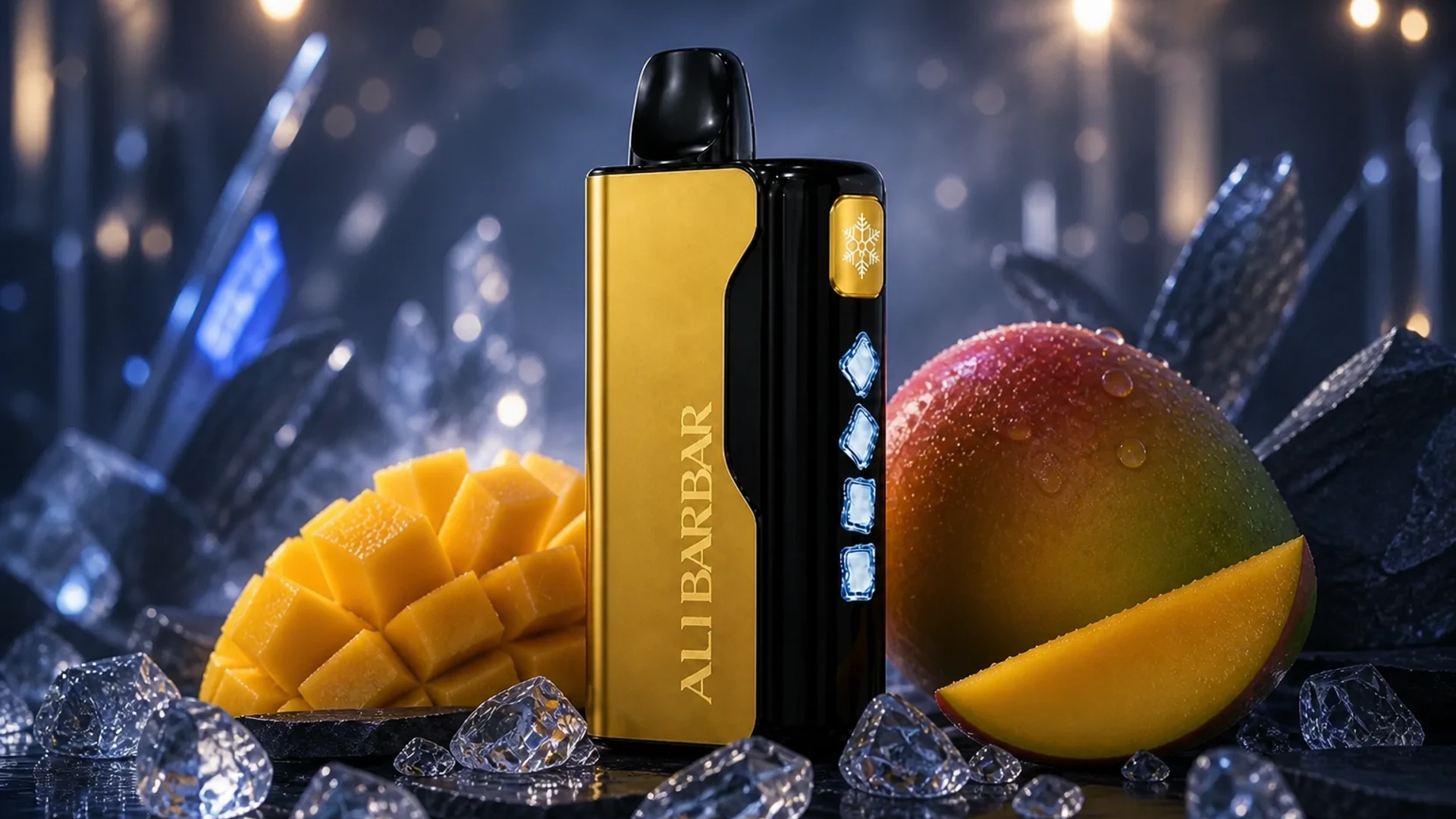 ALIBARBAR 12000 Mango Magic atmospheric flavour artwork