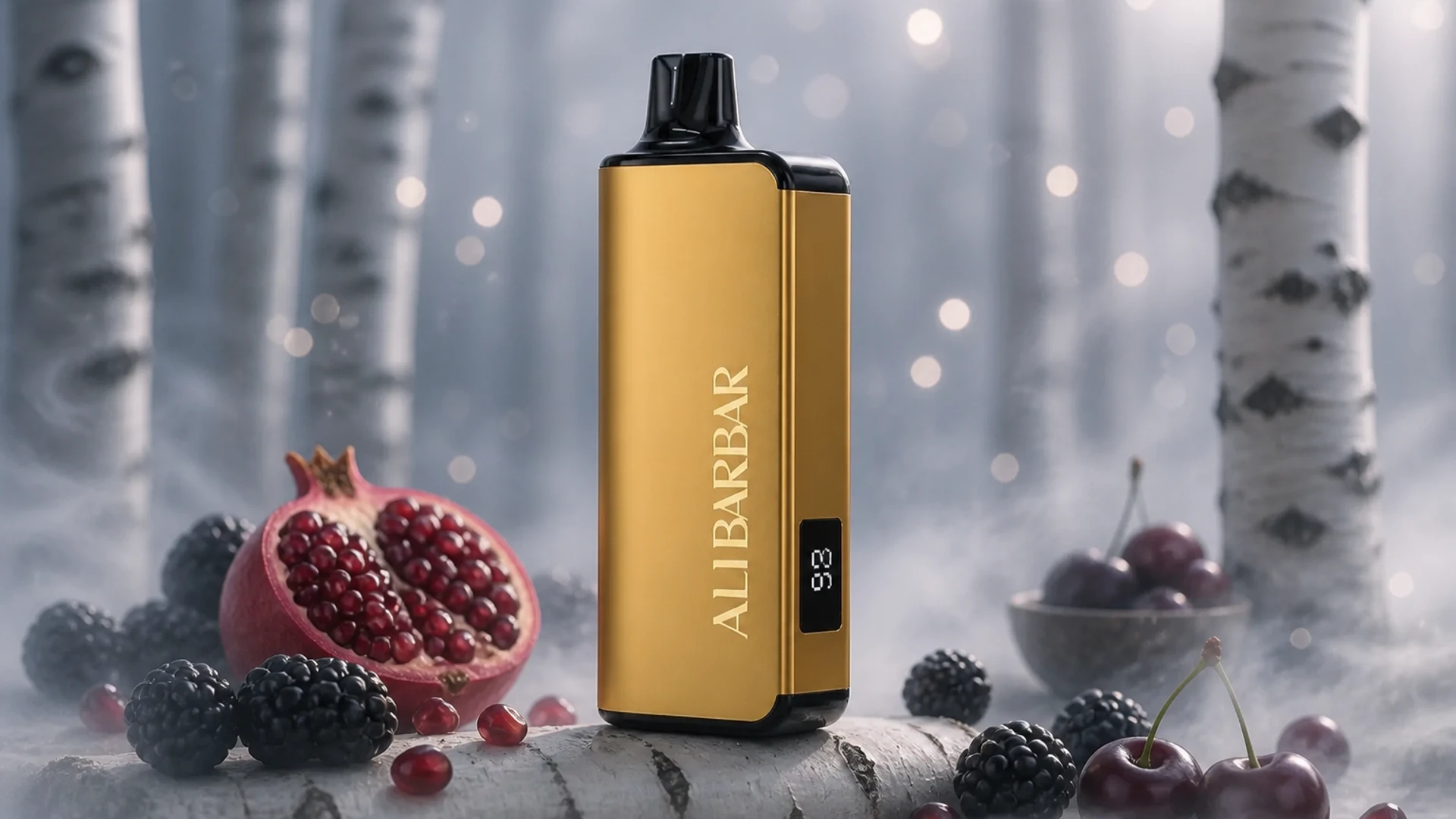 ALIBARBAR 9000 Blackberry Pomegranate Cherry atmospheric flavour artwork