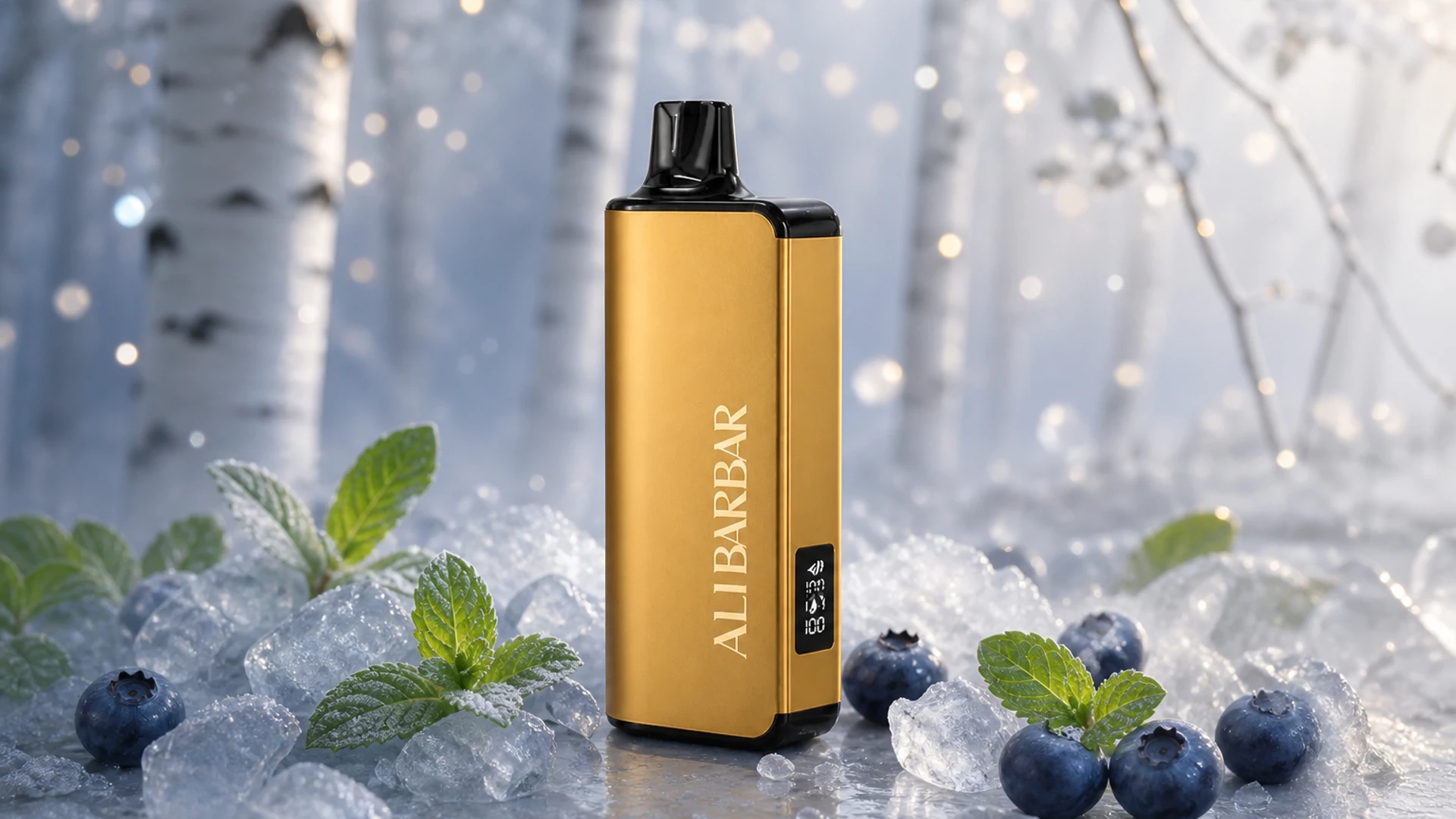 ALIBARBAR 9000 Blueberry Mint lifestyle flavour scene