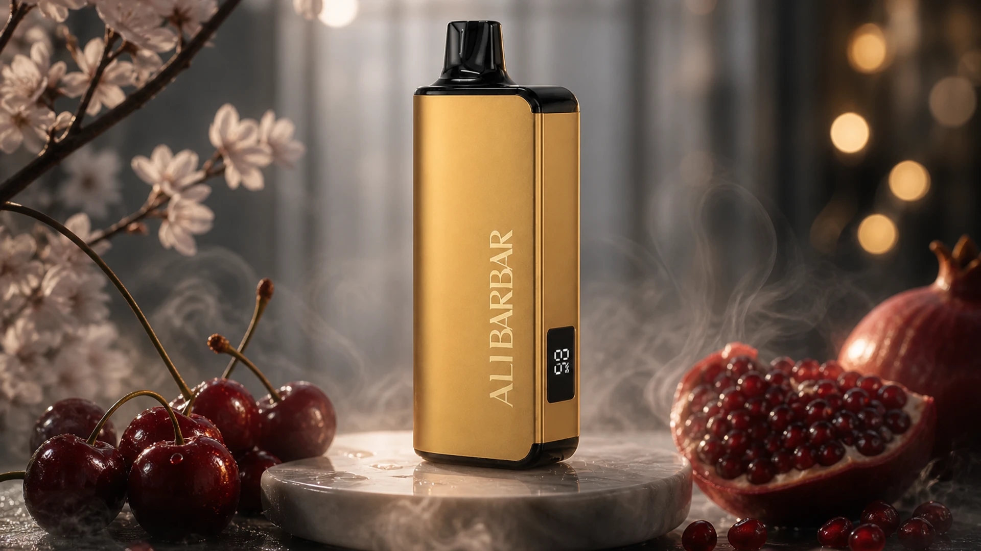 ALIBARBAR 9000 Cherry Pomegranate lifestyle flavour scene
