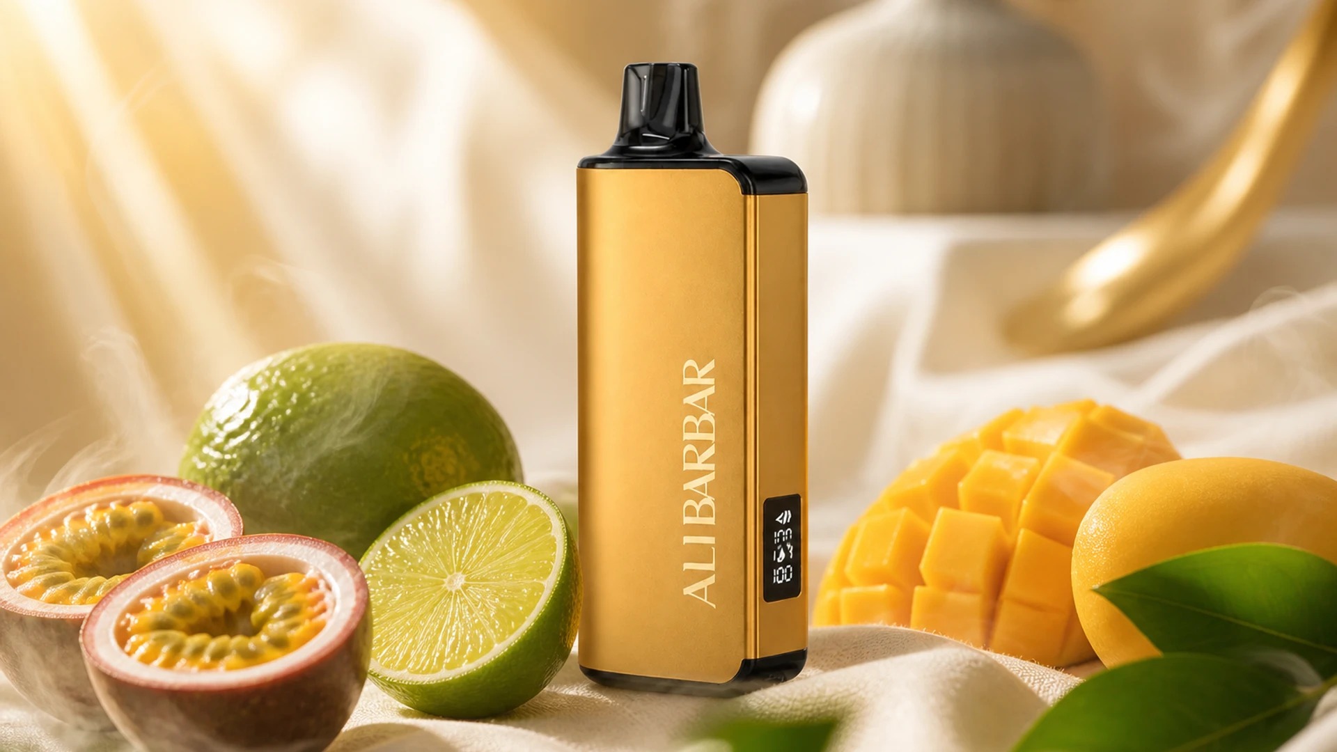 ALIBARBAR 9000 Passionfruit Mango Lime atmospheric flavour artwork