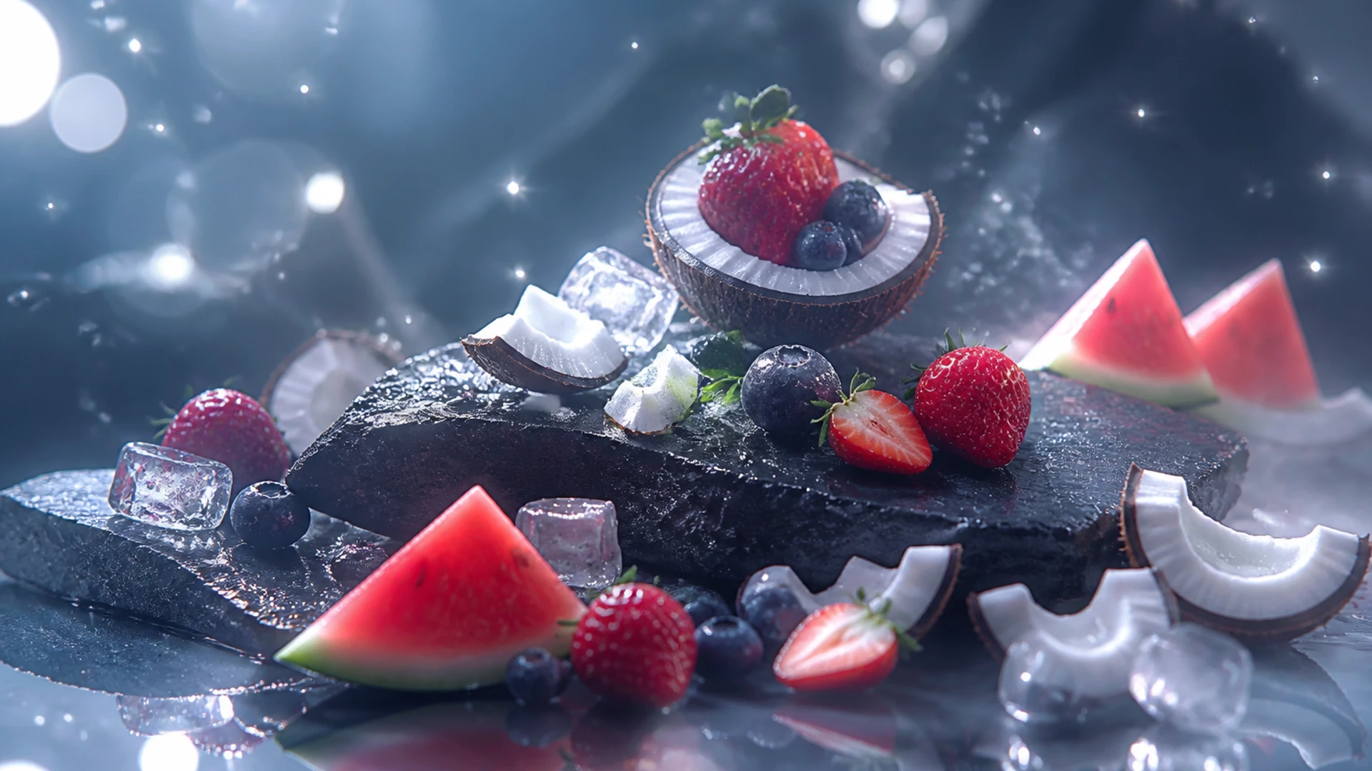 ALIBARBAR 9000 Strawberry Coconut Watermelon flavour concept artwork
