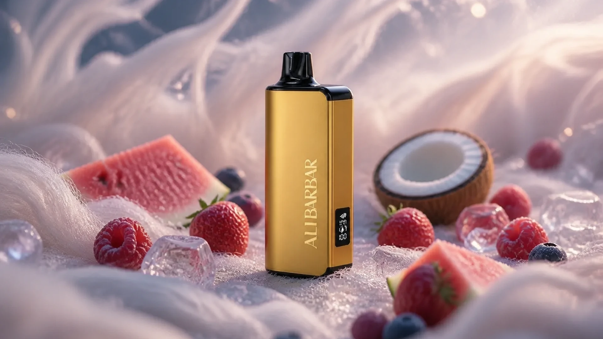 ALIBARBAR 9000 Strawberry Coconut Watermelon lifestyle flavour scene
