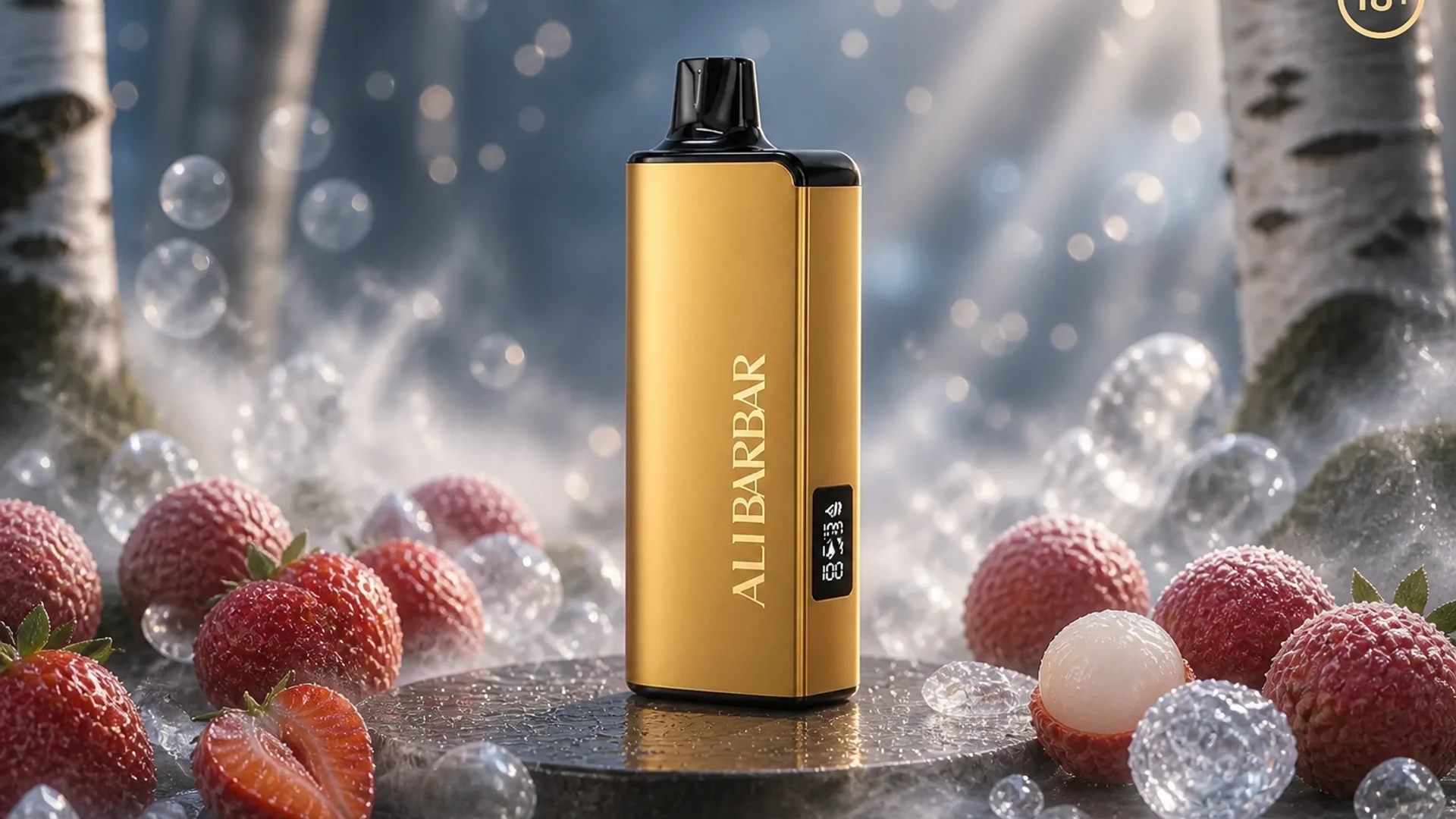 ALIBARBAR 9000 Strawberry Lychee lifestyle flavour scene
