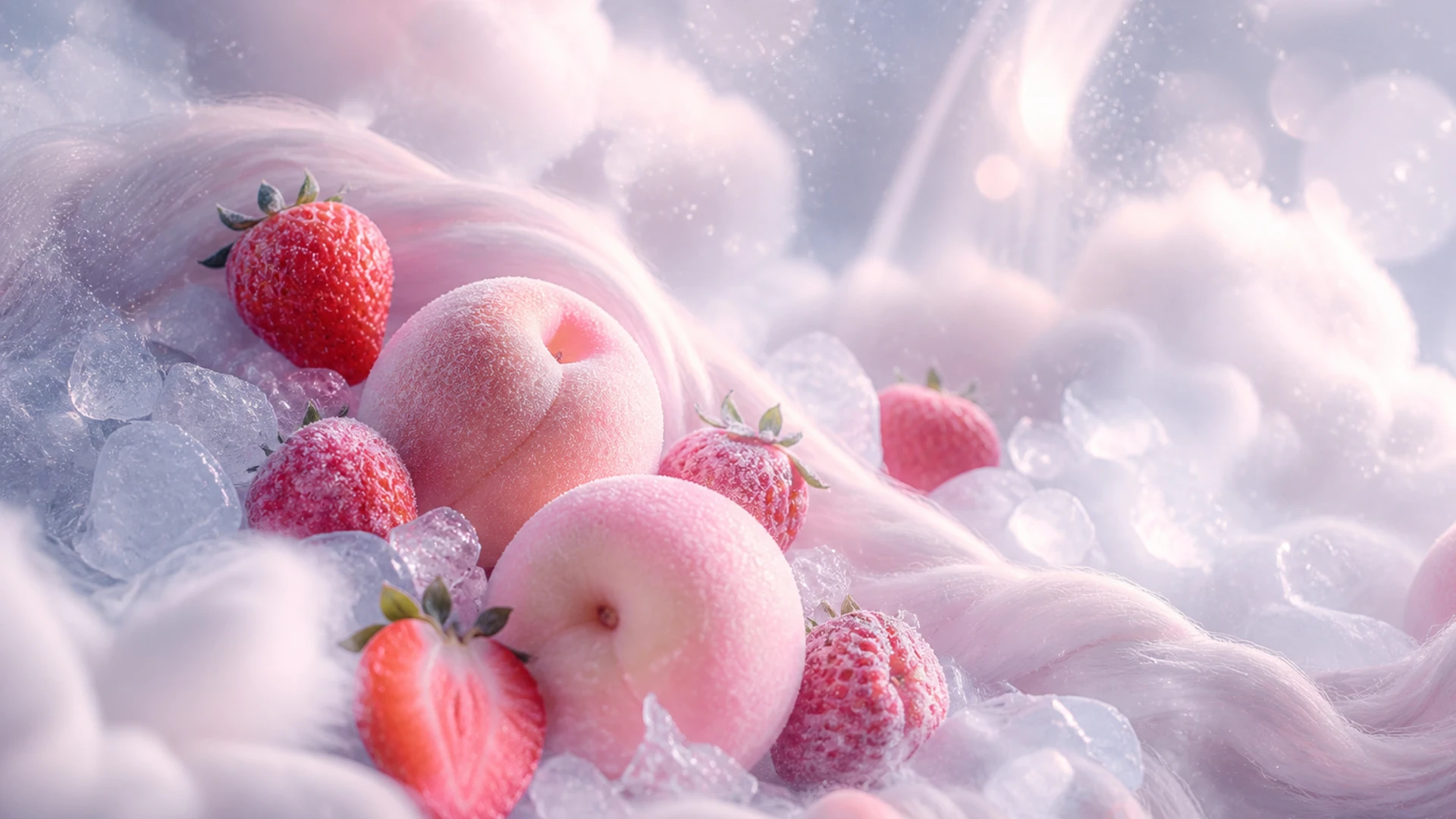 IGET Bar Pro 10000 Strawberry White Peach Ice Mist flavour concept artwork