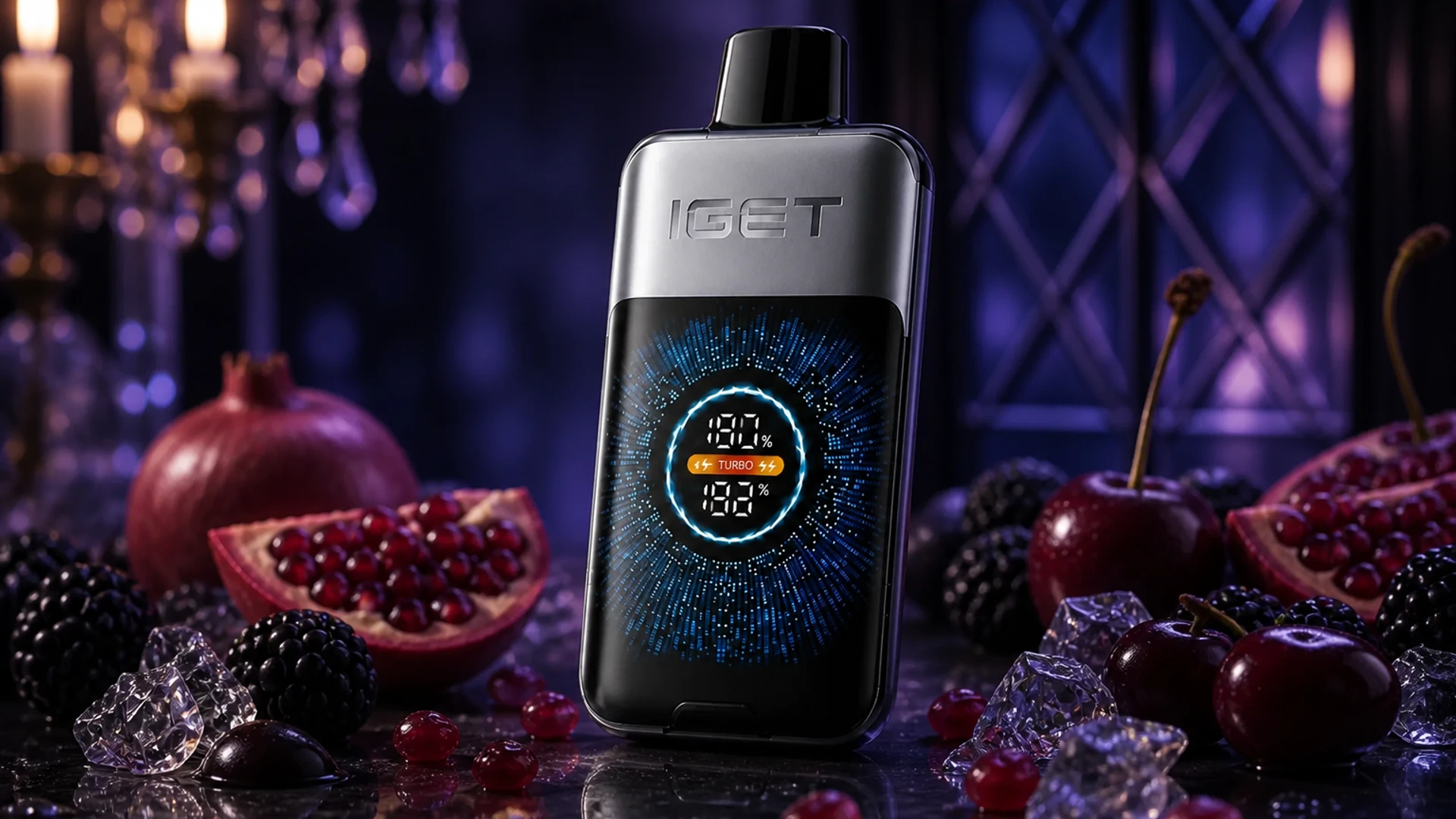 IGET One 12000 Blackberry Cherry Pomegranate lifestyle flavour scene