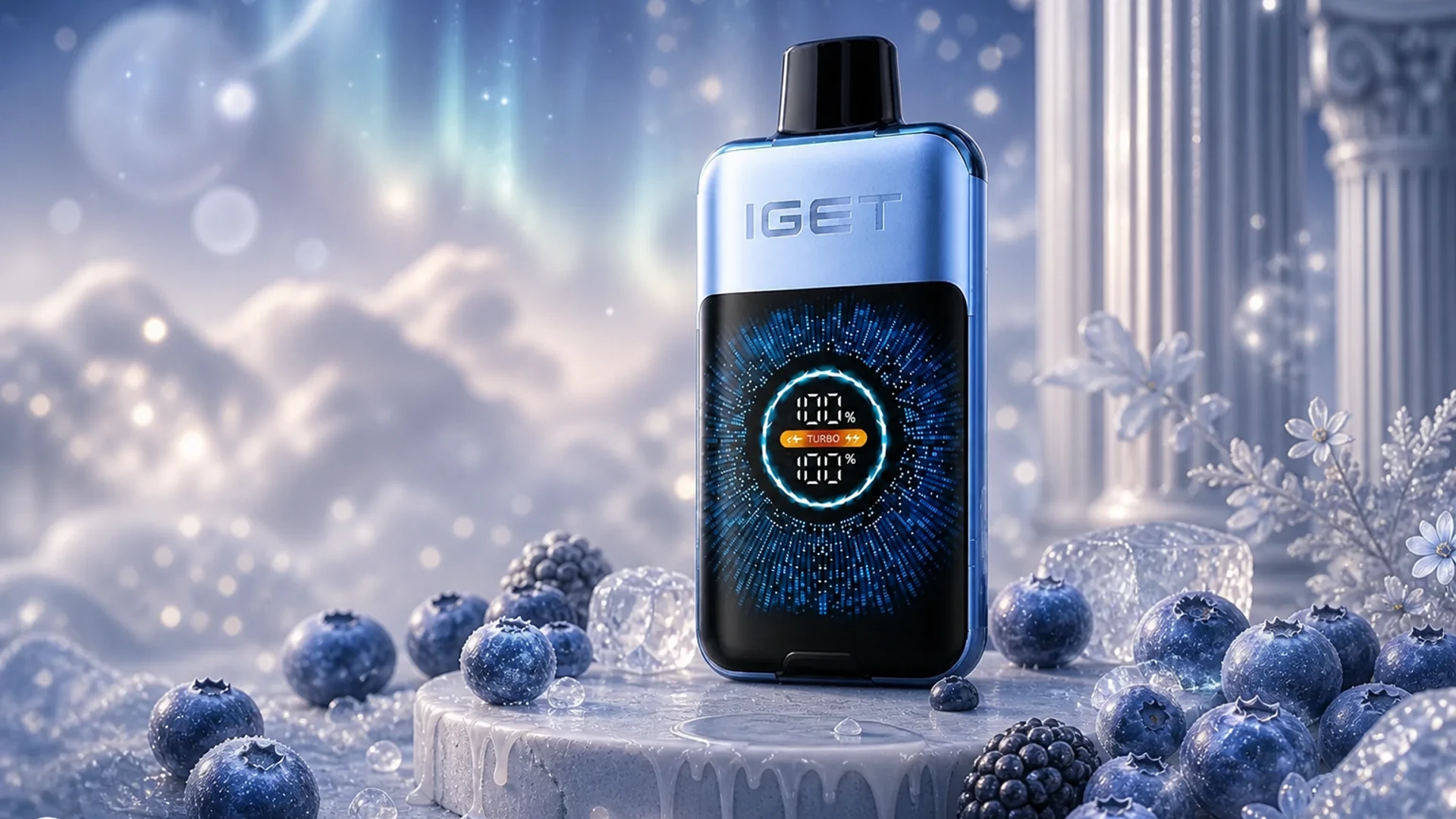 IGET One 12000 Blueberry Ice lifestyle flavour scene