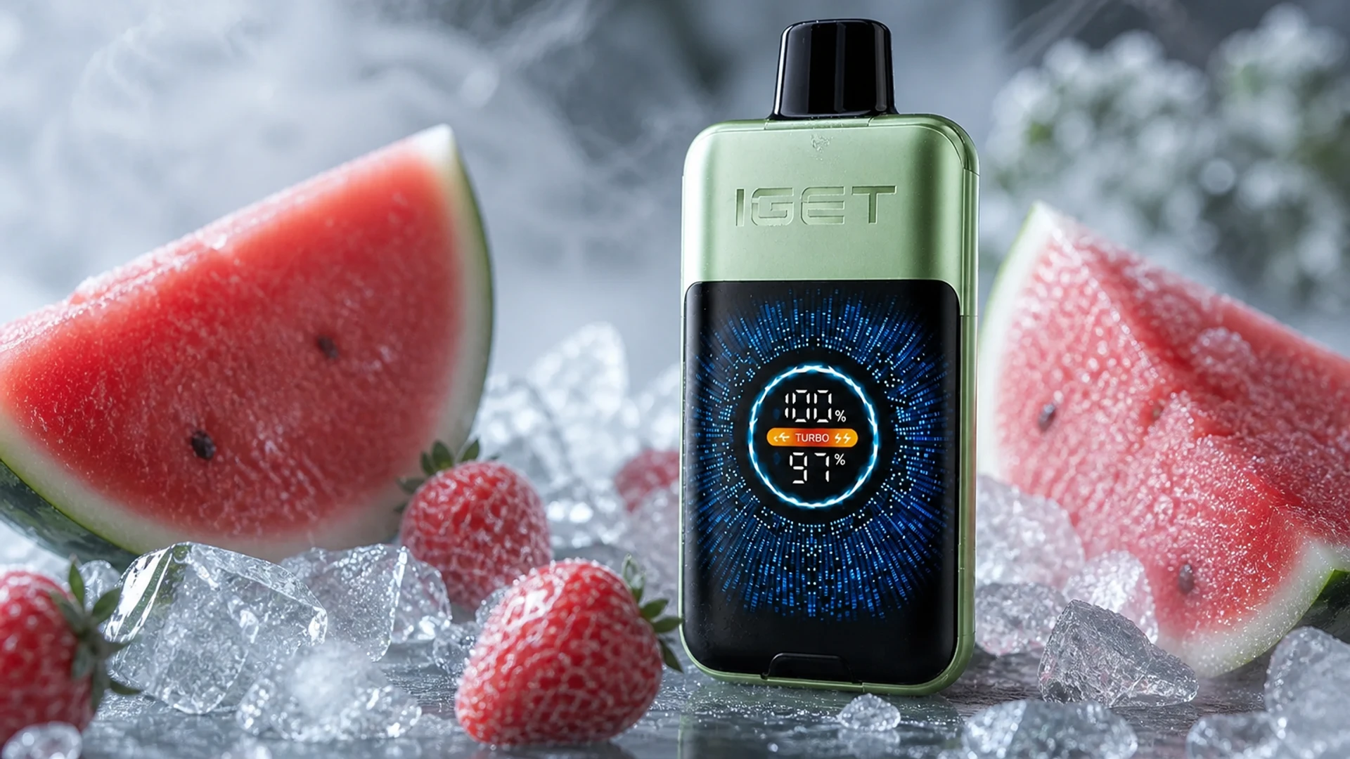 IGET One 12000 Strawberry Watermelon Ice lifestyle flavour scene