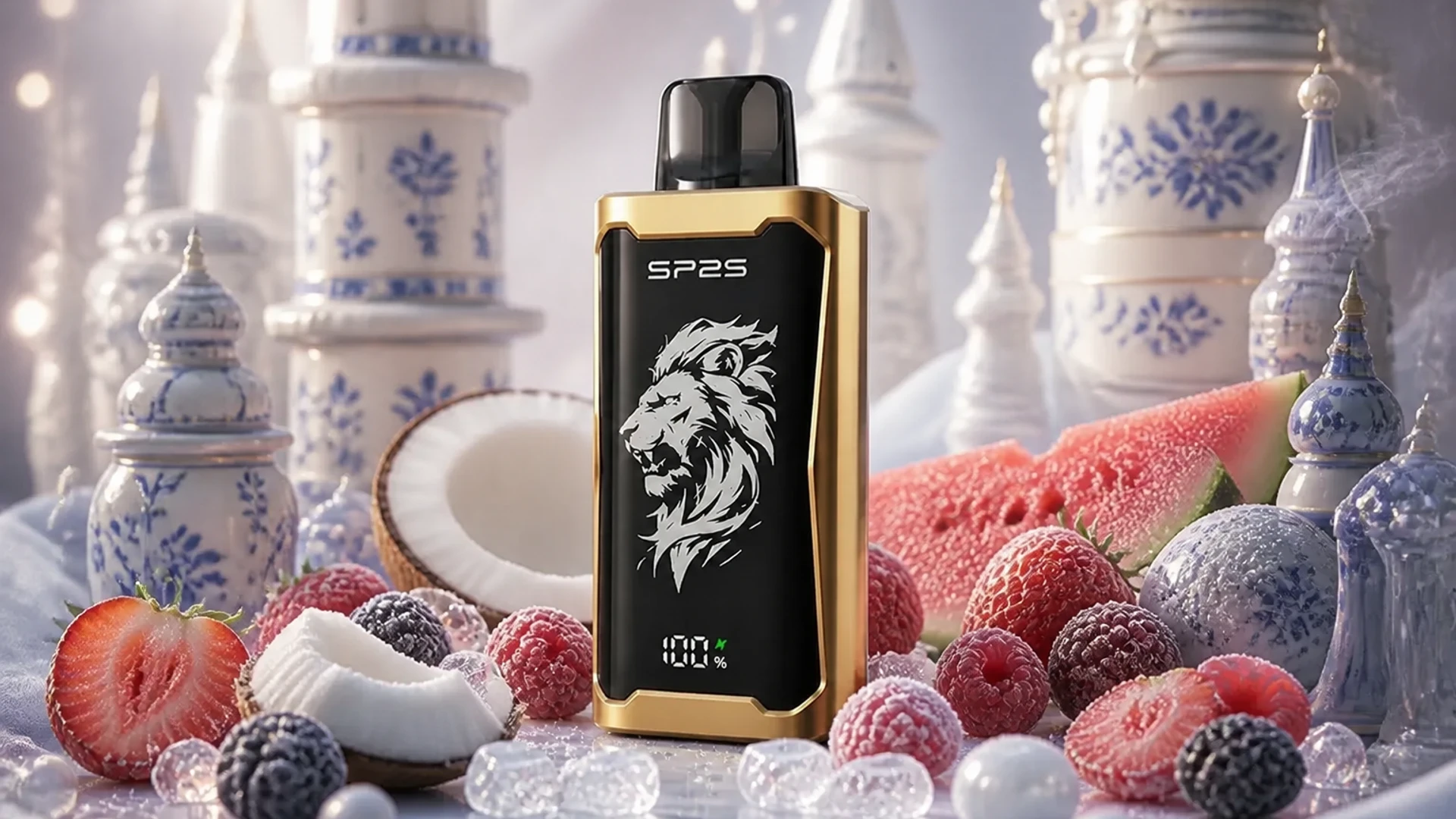 SP2S 12000 Strawberry Coconut Watermelon atmospheric flavour artwork