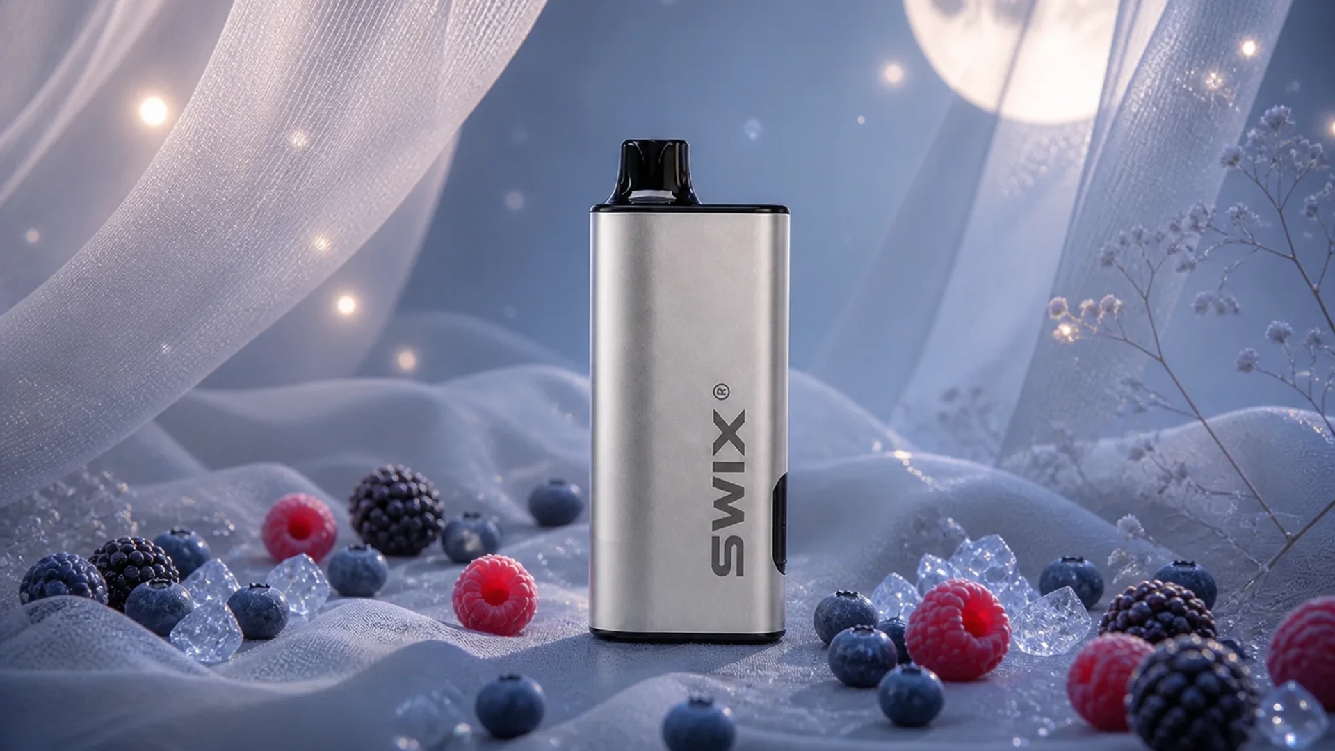 SWIX 9000 Blueberry Bubble Gum atmospheric flavour artwork