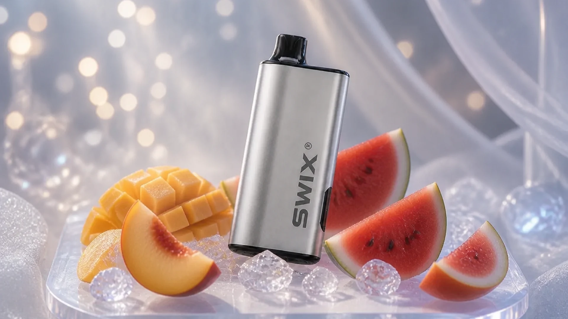 SWIX 9000 Mango Peach Watermelon atmospheric flavour artwork