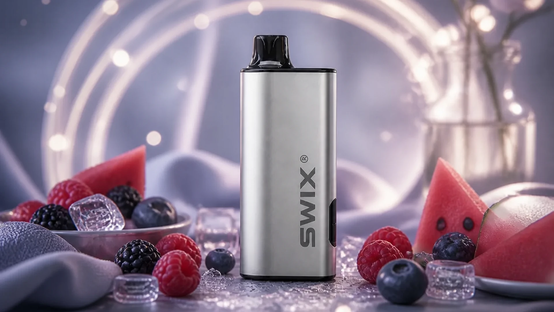 SWIX 9000 Raspberry Watermelon lifestyle flavour scene