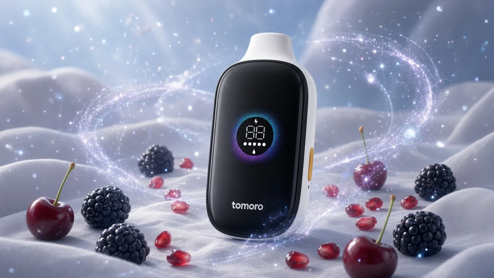 TOMORO MAX 15000 Blackberry Cherry Pomegranate lifestyle flavour scene