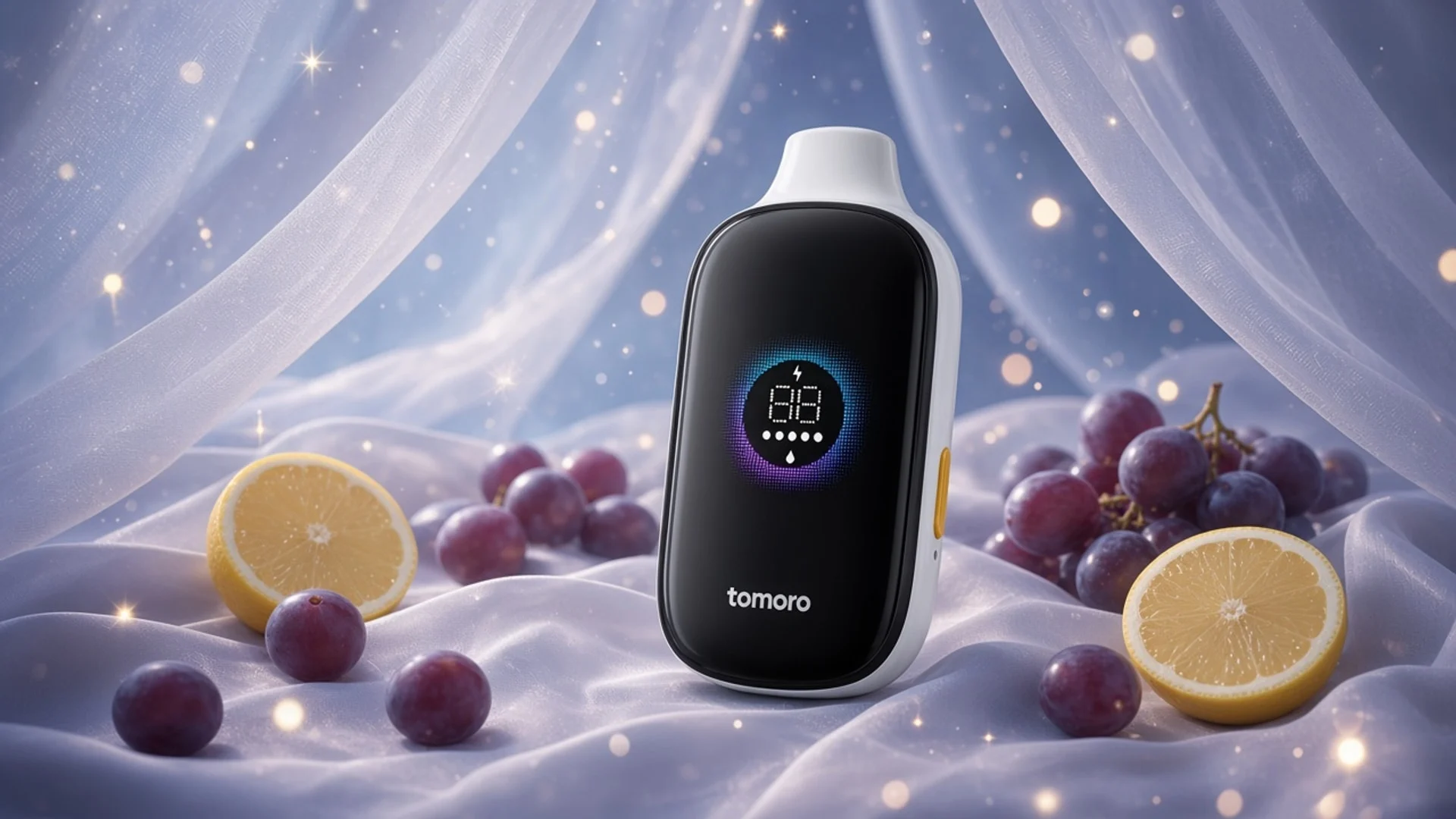 TOMORO MAX 15000 Grape Lemon atmospheric flavour artwork