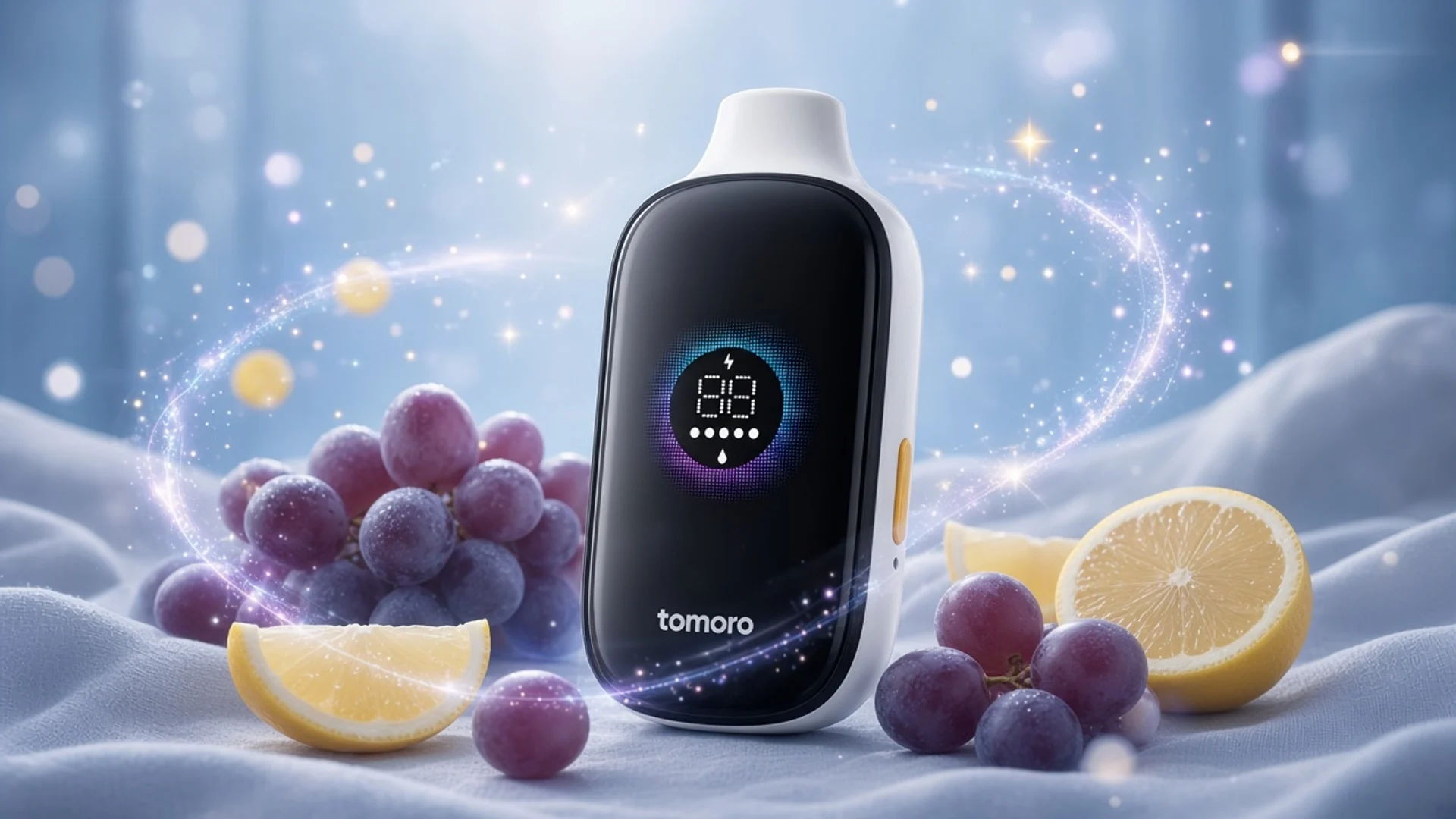 TOMORO MAX 15000 Grape Lemon flavour concept artwork