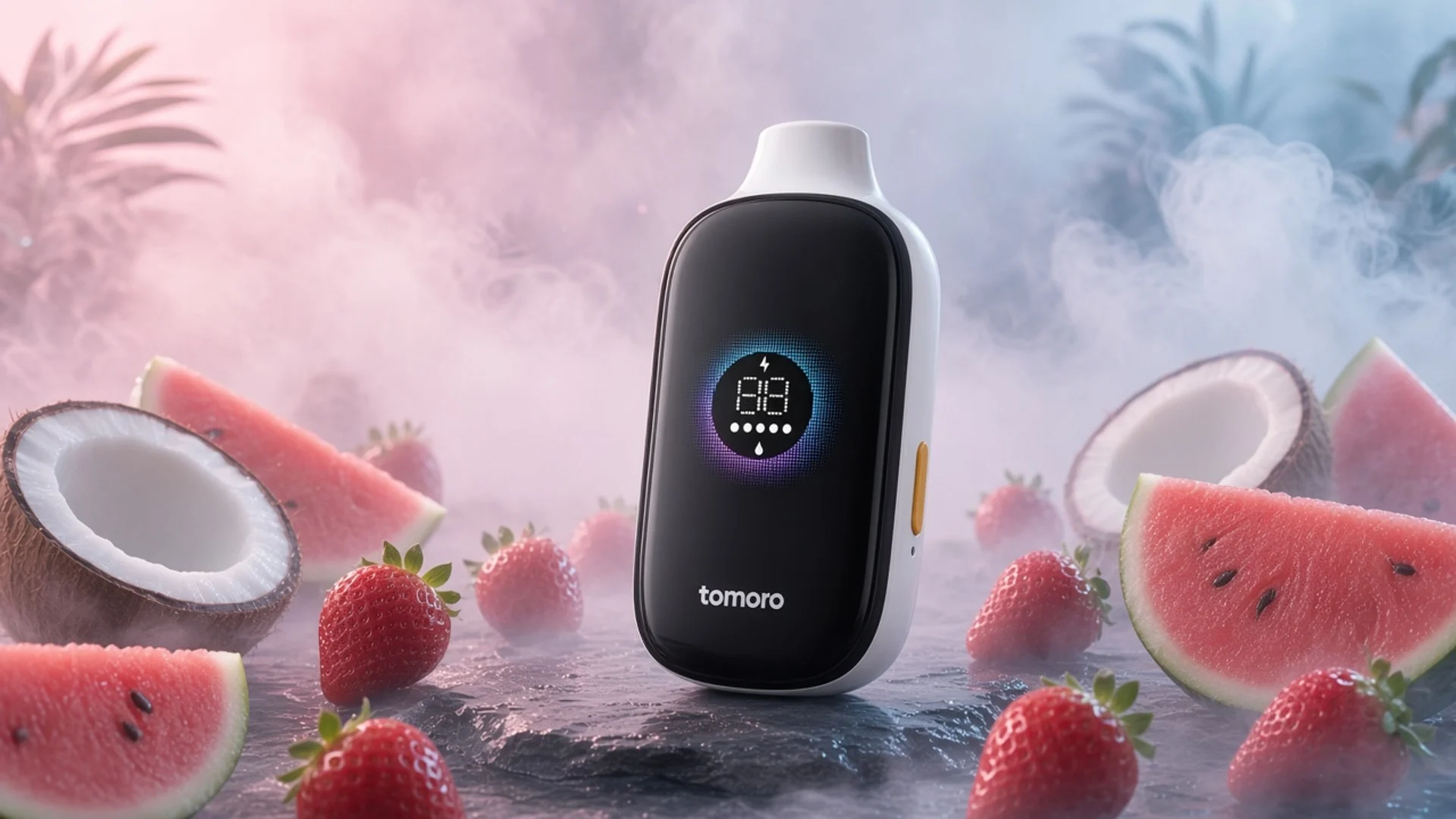 TOMORO MAX 15000 Strawberry Coconut Watermelon atmospheric flavour artwork