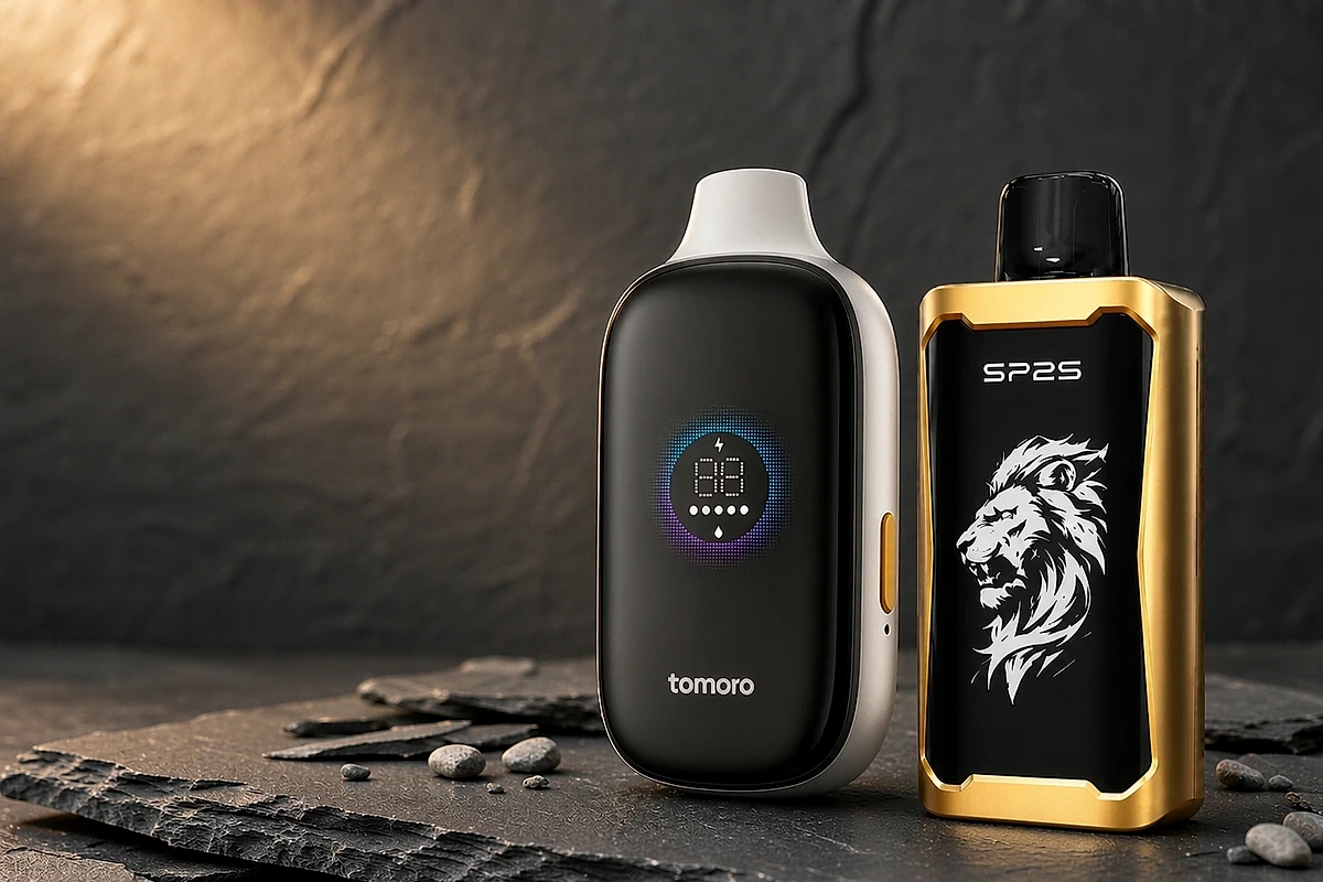 Display disposable vapes Australia: TOMORO MAX 15000 and SP2S 12000