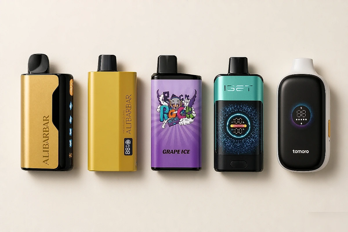 Disposable vapes Australia series comparison for ALIBARBAR, IGET and TOMORO